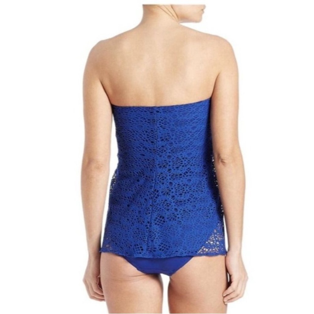 RALPH LAUREN blue crochet one piece swimsuit - Picture 3 of 9